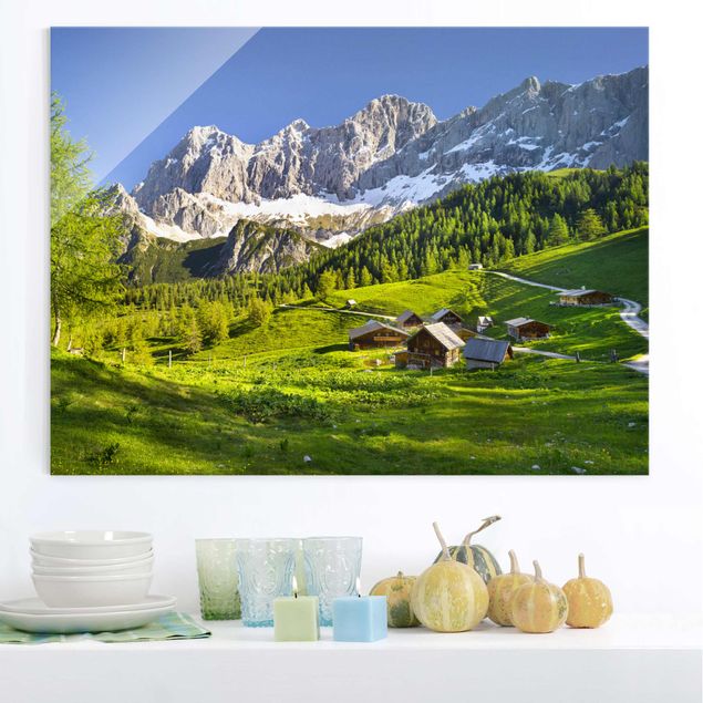 Magnettafel Glas Styria Alpine Meadow