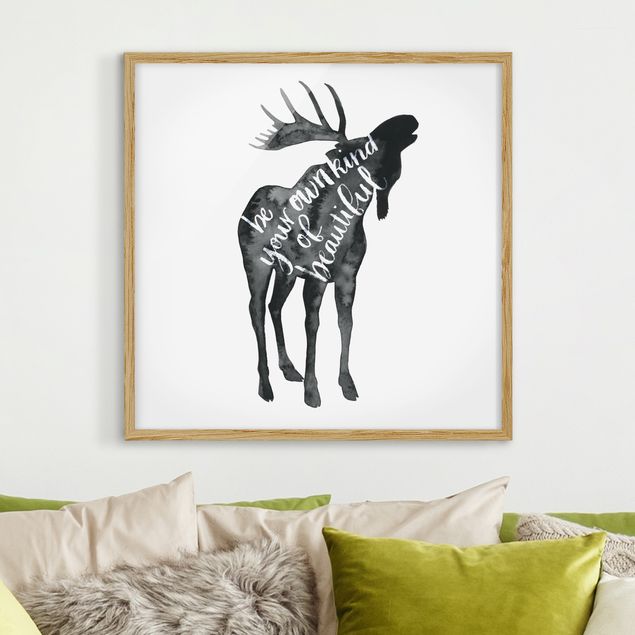 Ingelijste posters Animals With Wisdom - Elk