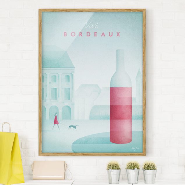 Ingelijste posters Travel Poster - Bordeaux
