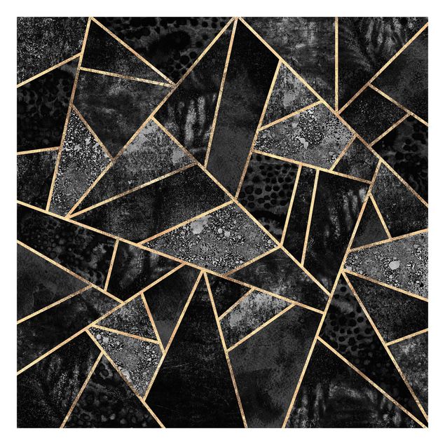Patroonbehang Grey Triangles Gold