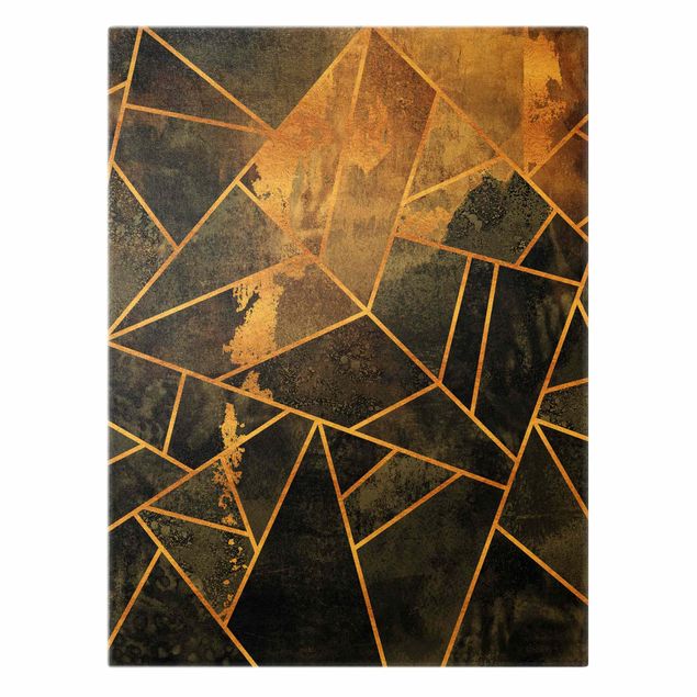 Canvas schilderijen - Goud Onyx With Gold
