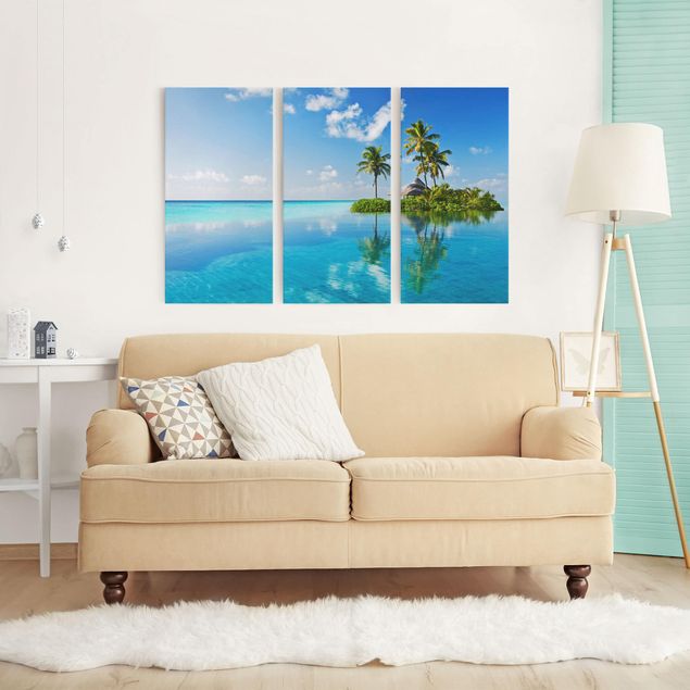 Canvas schilderijen - 3-delig Tropical Paradise