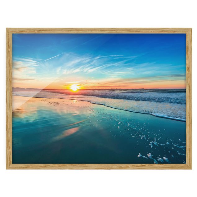 Ingelijste posters Romantic Sunset By The Sea