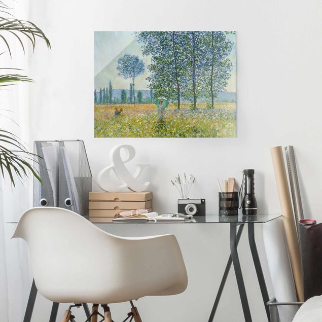 Magnettafel Glas Claude Monet - Fields In Spring