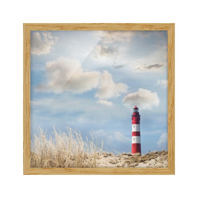 Ingelijste posters Lighthouse Between Dunes