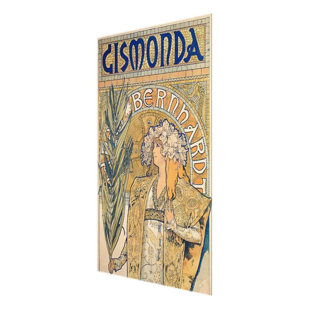 Glasschilderijen Alfons Mucha - Poster For The Play Gismonda