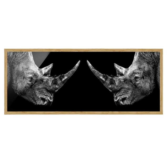 Ingelijste posters Rhino Duel