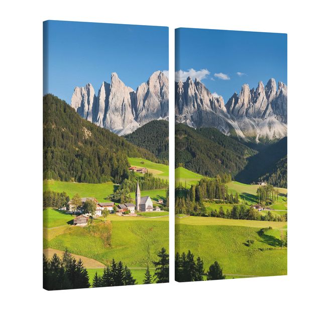 Canvas schilderijen - 2-delig  Odle In South Tyrol