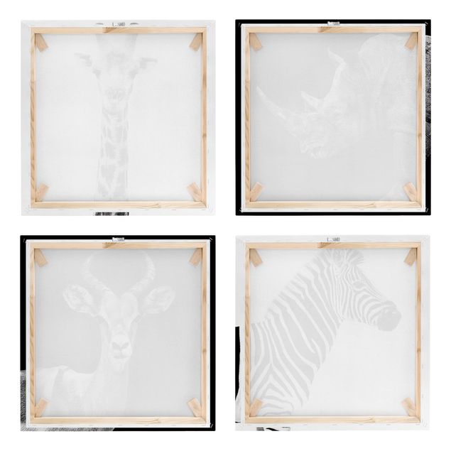 Canvas schilderijen - 4-delig Safari Quartet