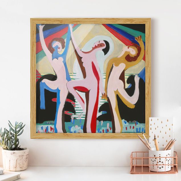 Ingelijste posters Ernst Ludwig Kirchner - colour Dance