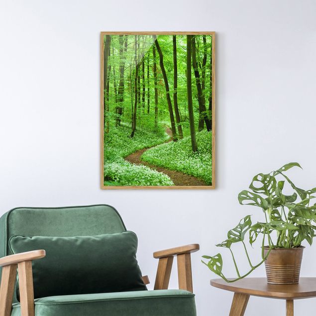 Ingelijste posters Romantic Forest Track