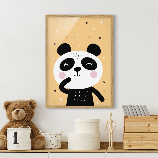 Ingelijste posters The Happiest Panda
