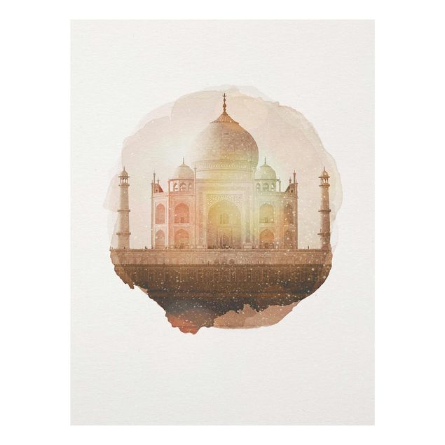Glasschilderijen WaterColours - Taj Mahal