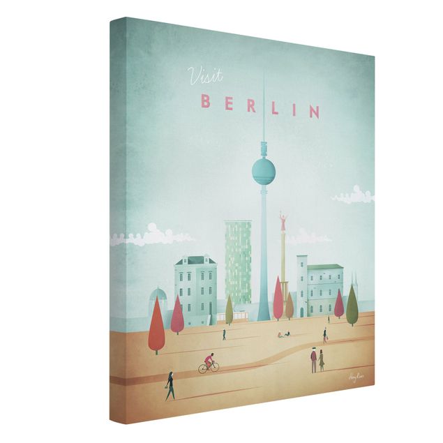 Canvas schilderijen Travel Poster - Berlin