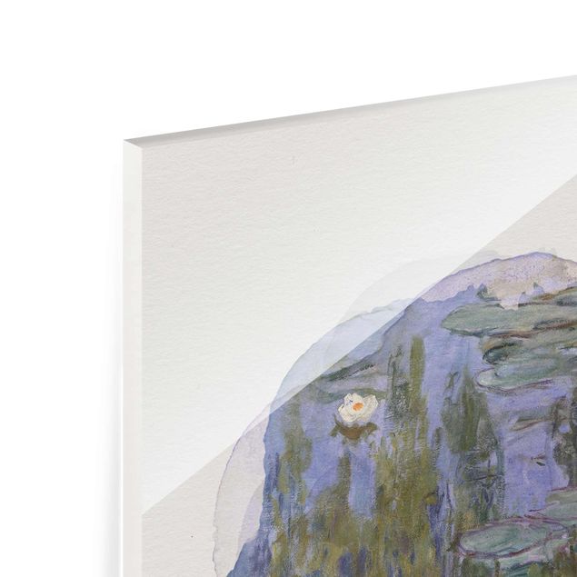 Glasschilderijen WaterColours - Claude Monet - Water Lilies (Nympheas)