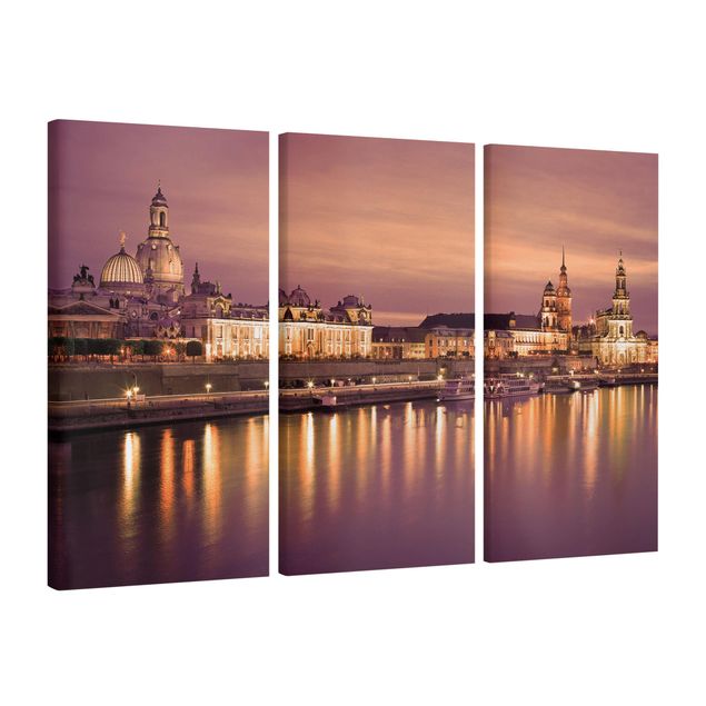 Canvas schilderijen - 3-delig Canaletto Dresden