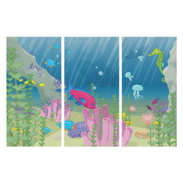 Canvas schilderijen - 3-delig No.RY25 Underwater World