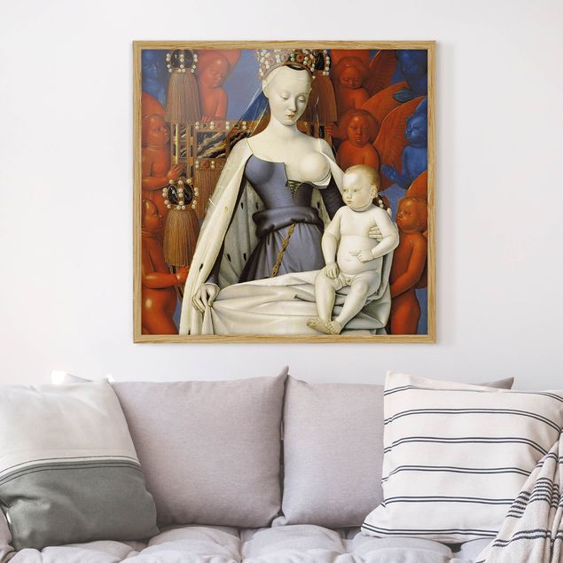 Ingelijste posters Jean Fouquet - Madonna and Child