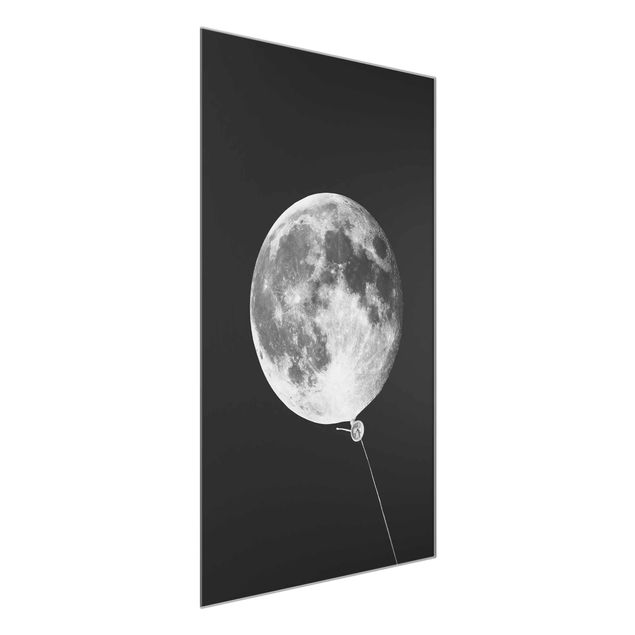 Glasschilderijen Balloon With Moon
