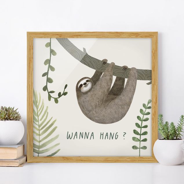 Ingelijste posters Sloth Sayings - Hang