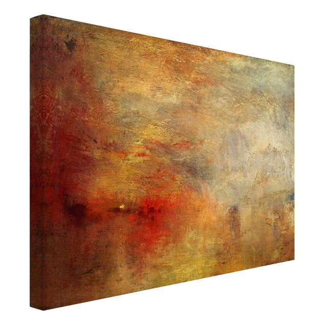 Canvas schilderijen Joseph Mallord William Turner - Sunset Over A Lake