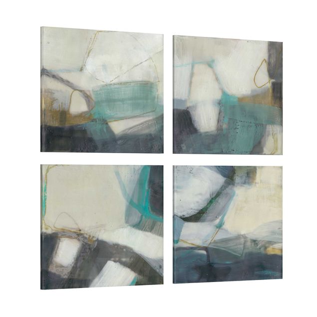 Canvas schilderijen - 4-delig Fangs With Turquoise Set II