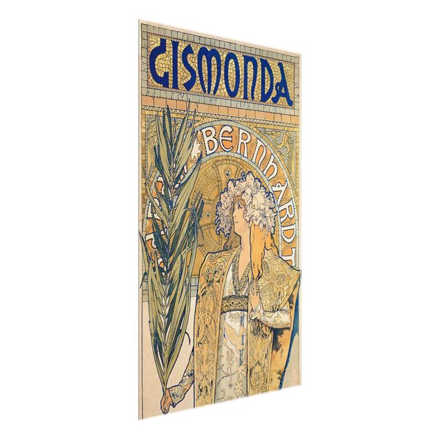 Glasschilderijen Alfons Mucha - Poster For The Play Gismonda