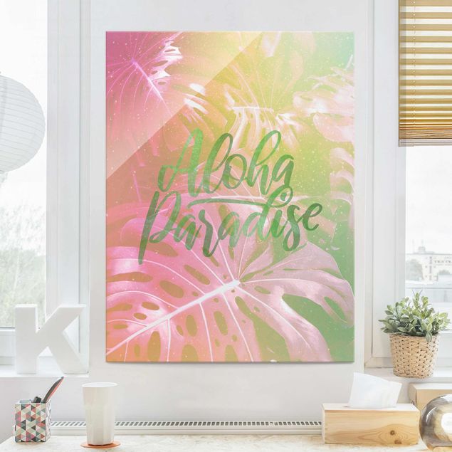 Glasschilderijen Rainbow - Aloha Paradise