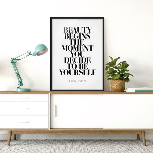 Ingelijste posters Be Yourself Coco Chanel