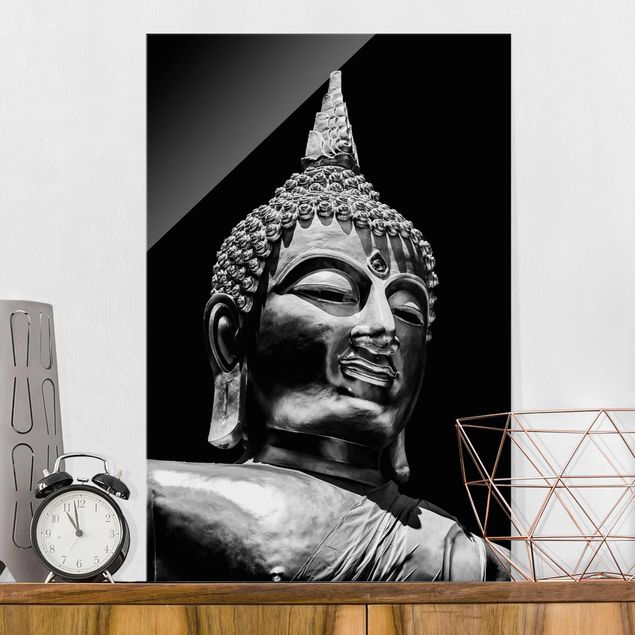 Magnettafel Glas Buddha Statue Face