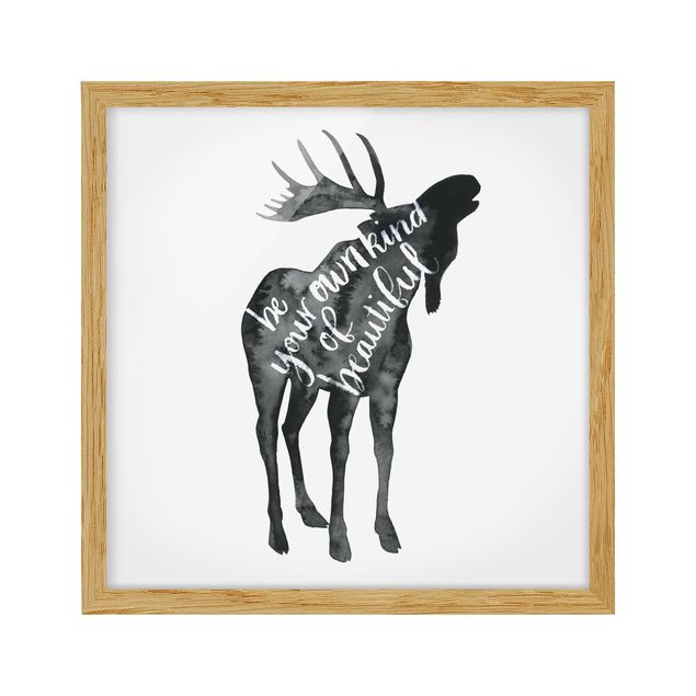 Ingelijste posters Animals With Wisdom - Elk