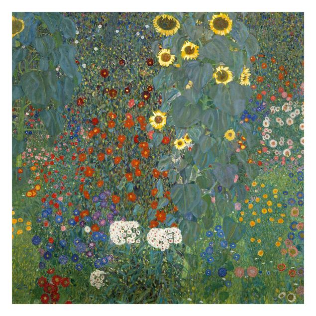Fotobehang Gustav Klimt - Garden Sunflowers