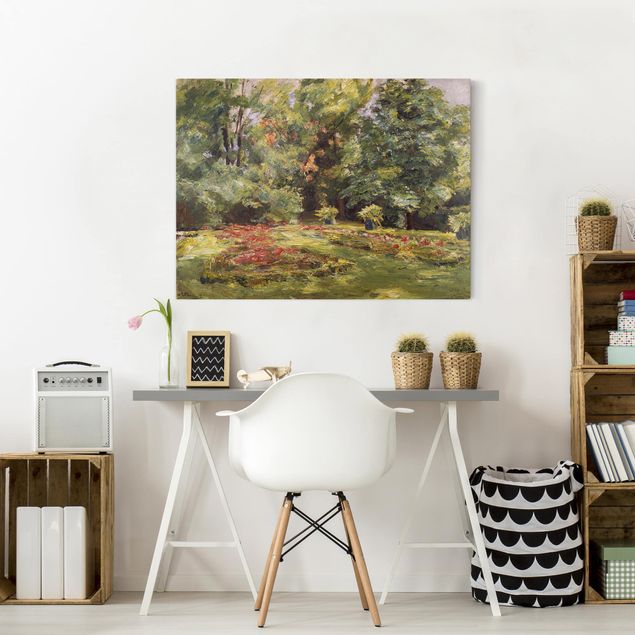 Canvas schilderijen Max Liebermann - Flower Terrace Wannseegarten