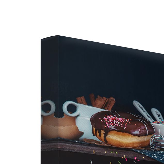 Canvas schilderijen - 2-delig  Donuts from the Kitchen Shelf