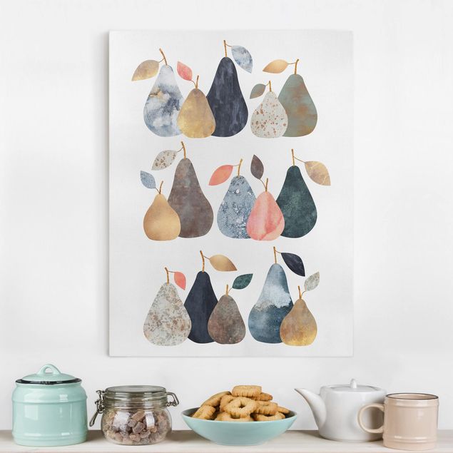 Canvas schilderijen Collage Golden Pears