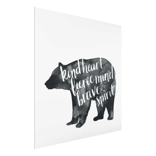Glasschilderijen Animals With Wisdom - Bear