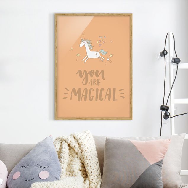 Ingelijste posters You Are Magical Unicorn