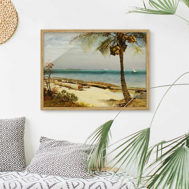Ingelijste posters Albert Bierstadt - Tropical Coast
