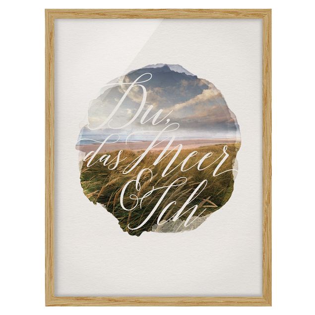 Ingelijste posters WaterColours - You, The Sea & I