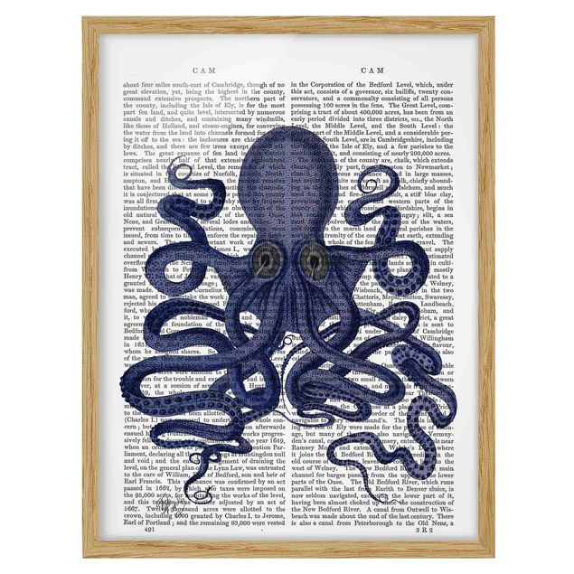 Ingelijste posters Animal Reading - Octopus