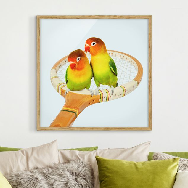Ingelijste posters Tennis With Birds