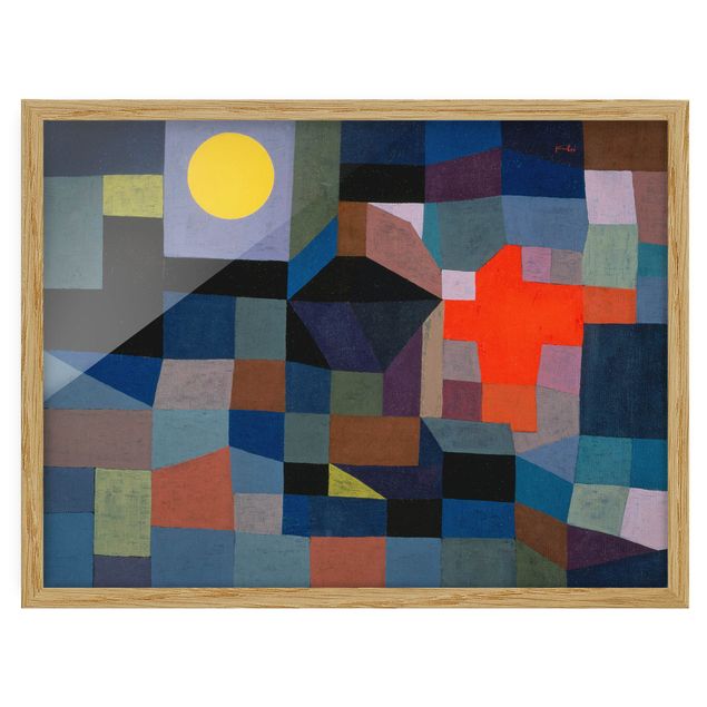 Ingelijste posters Paul Klee - Fire At Full Moon