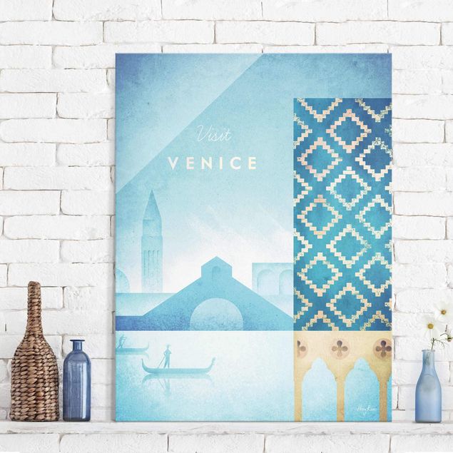 Glas Magnetboard Travel Poster - Venice