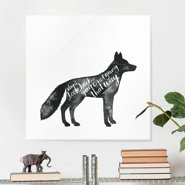Glas Magnetboard Animals With Wisdom - Fox