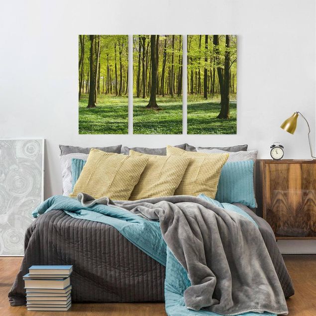 Canvas schilderijen - 3-delig Forest Meadow