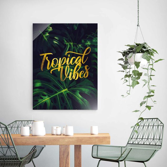 Magnettafel Glas Jungle - Tropical Vibes