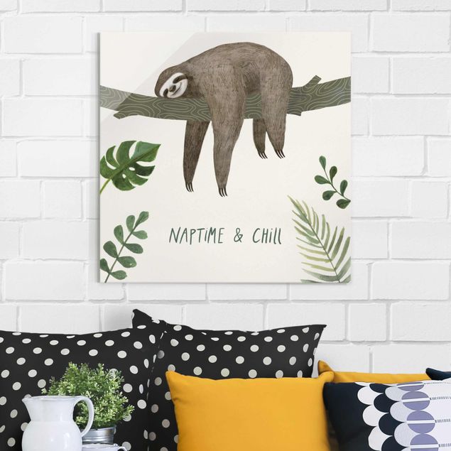 Magnettafel Glas Sloth Sayings - Chill