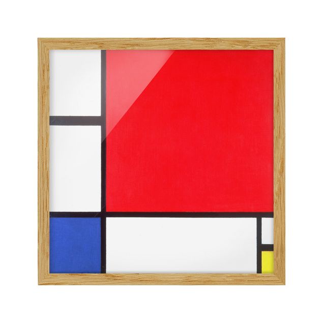 Ingelijste posters Piet Mondrian - Composition With Red Blue Yellow
