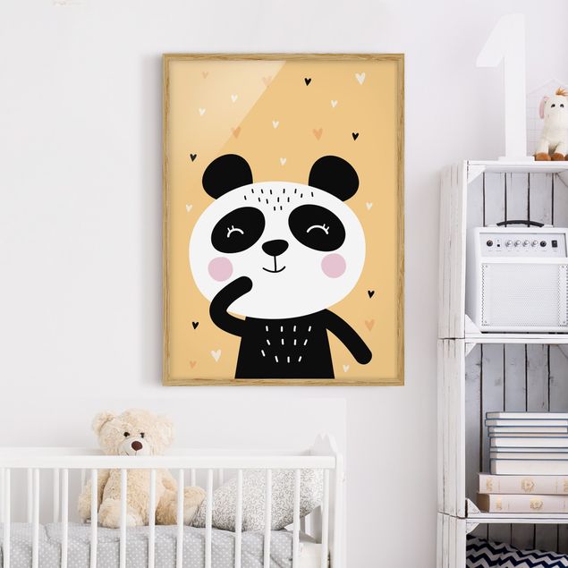 Ingelijste posters The Happiest Panda