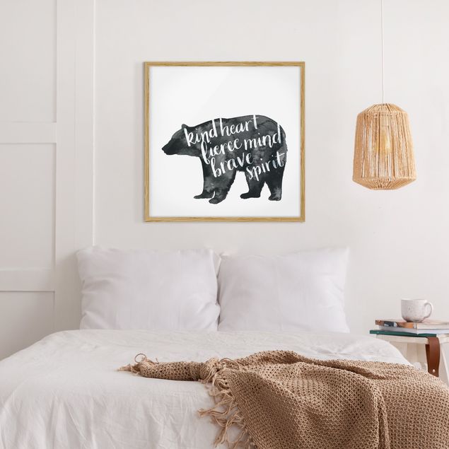 Ingelijste posters Animals With Wisdom - Bear